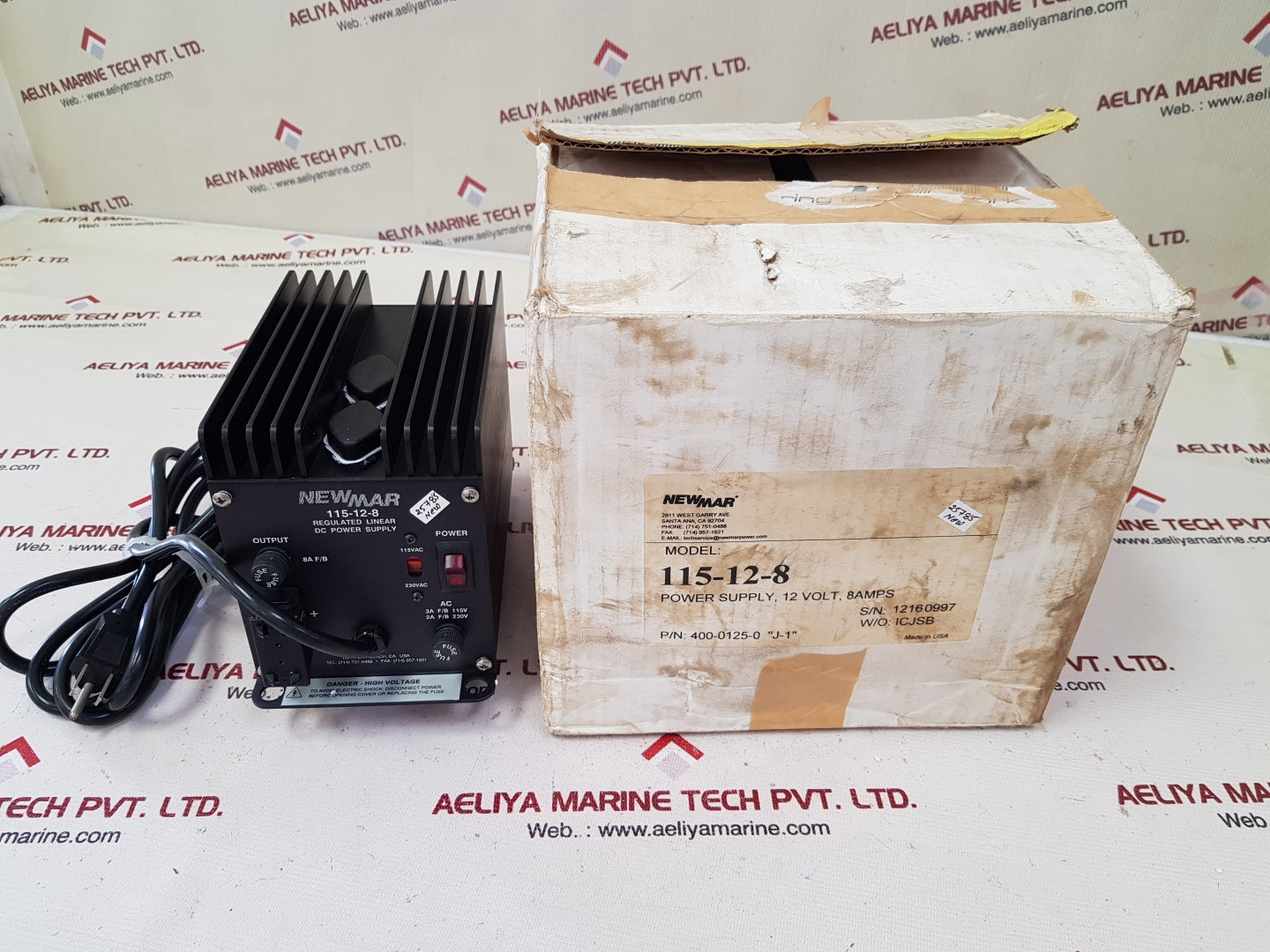 Newmar 115-12-8 dc power supply 12 volt, 8amps