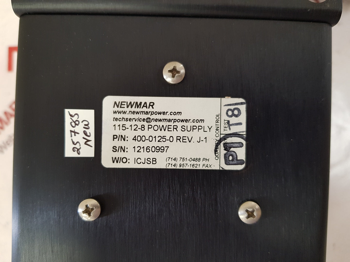 Newmar 115-12-8 dc power supply 12 volt, 8amps