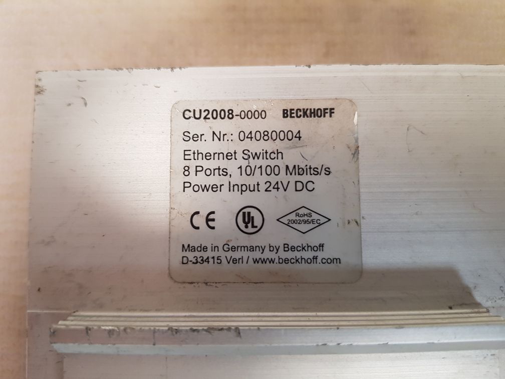 Beckhoff cu2008-0000 8-ports ethernet switch