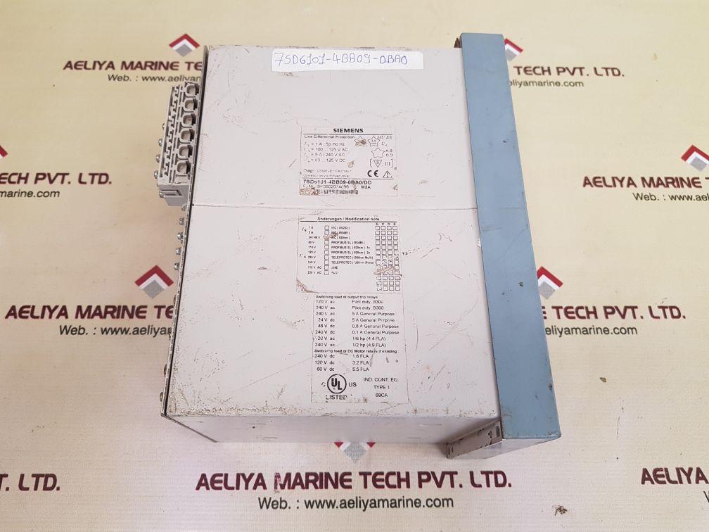 Siemens siprotec line differential protection relay 7sd6101-4bb09-0ba0/dd