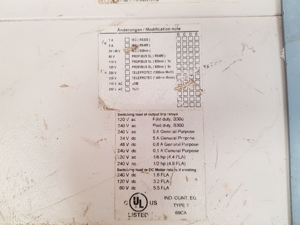 Siemens siprotec line differential protection relay 7sd6101-4bb09-0ba0/dd
