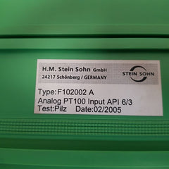 Stein Sohn F102002 A Analog Pt100 Input Module Used
