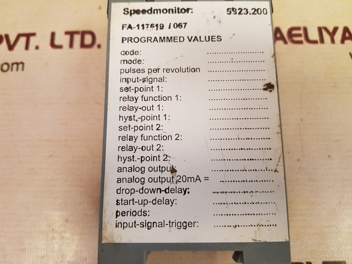 Rheintacho 5823.200 speed monitor fa-117519/067

