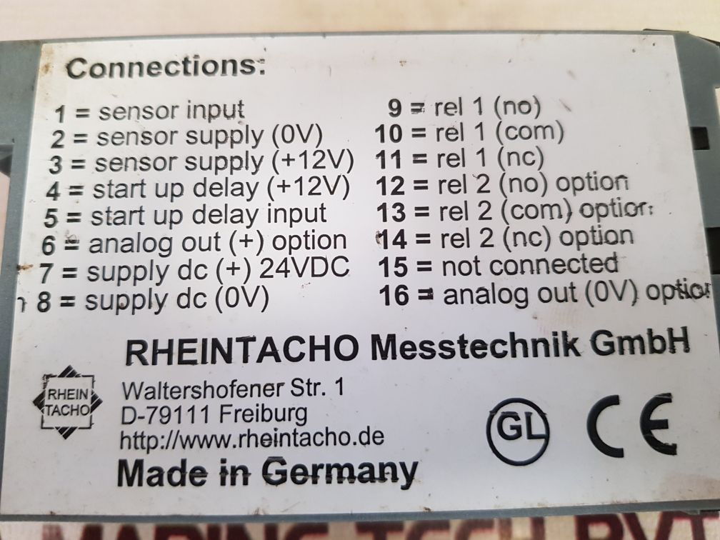 Rheintacho 5823.200 speed monitor fa-61297/027
