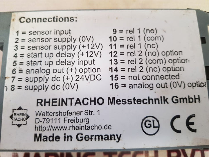 Rheintacho 5823.200 speed monitor fa-61297/027
