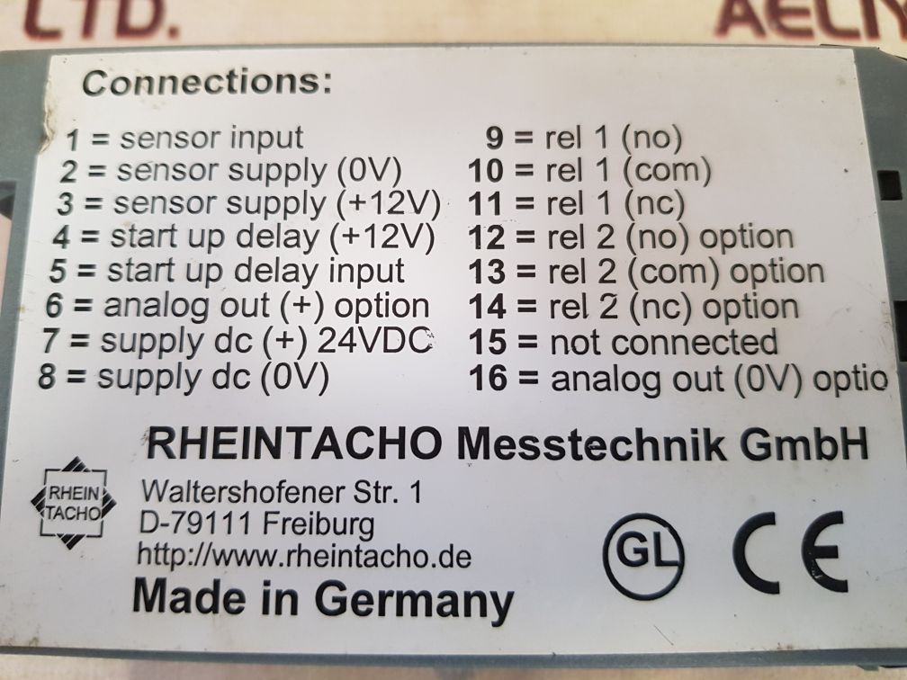 Rheintacho 5823.200 speed monitor fa-61297/013
