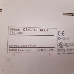 Omron cs1g-cpu42h cpu unit ver. 2.0