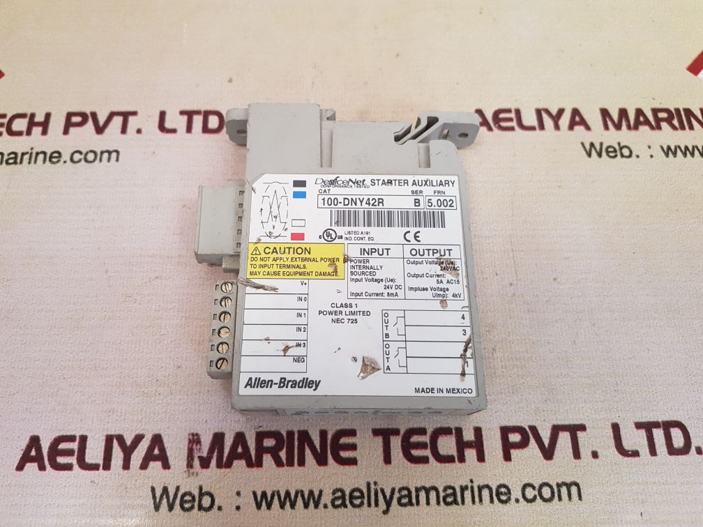 Allen-bradley 100-dny42r ser.b devicenet starter auxiliary 
