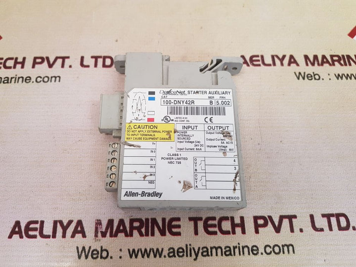 Allen-bradley 100-dny42r ser.b devicenet starter auxiliary 
