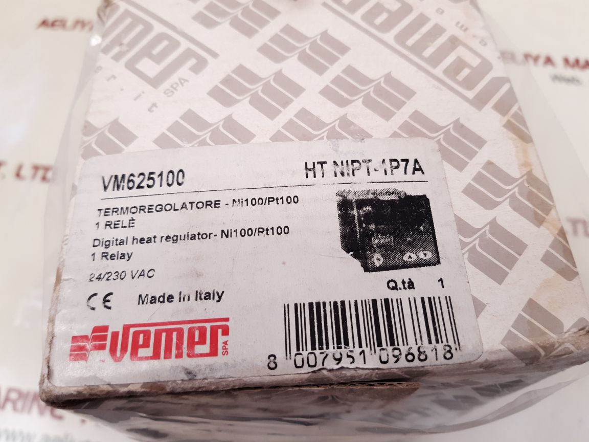 Vemer vm625100 ht nipt-1p7a digital heat regulator-ni100/pt100