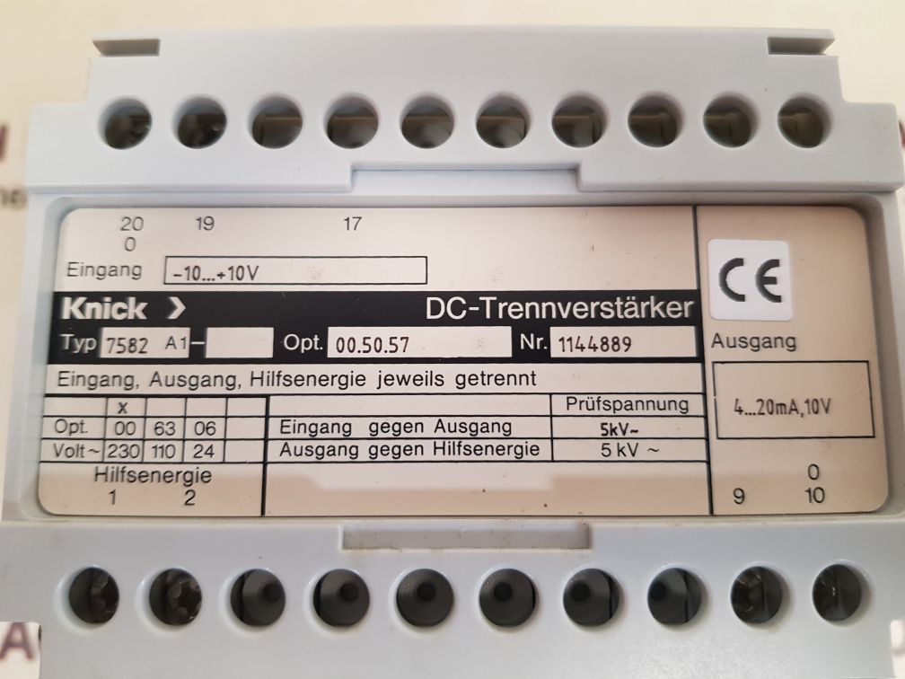 Knick 7582 a1 dc isolation amplifier
