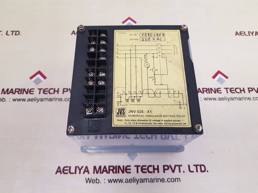 Jvs electronics jnv 026-x1 numerical unbalance voltage relay
