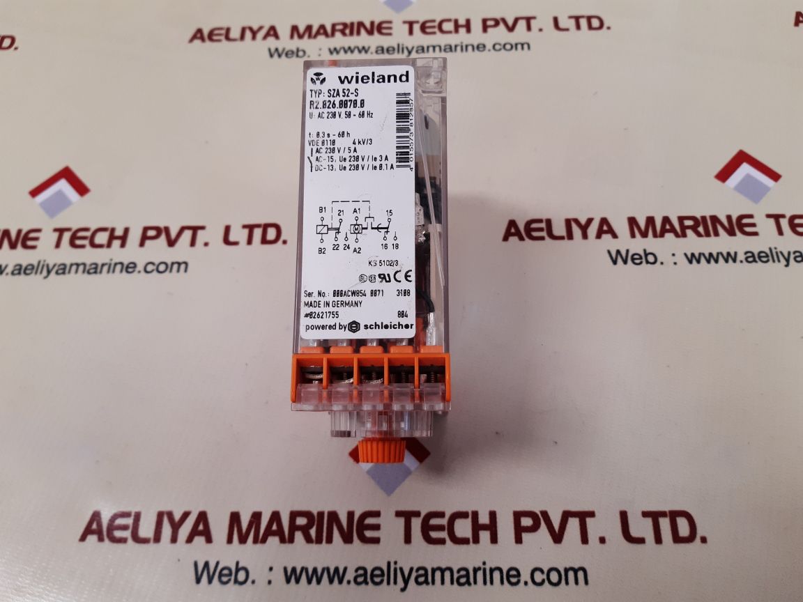 Wieland sza 52-s time delay relay 0.3s-60h