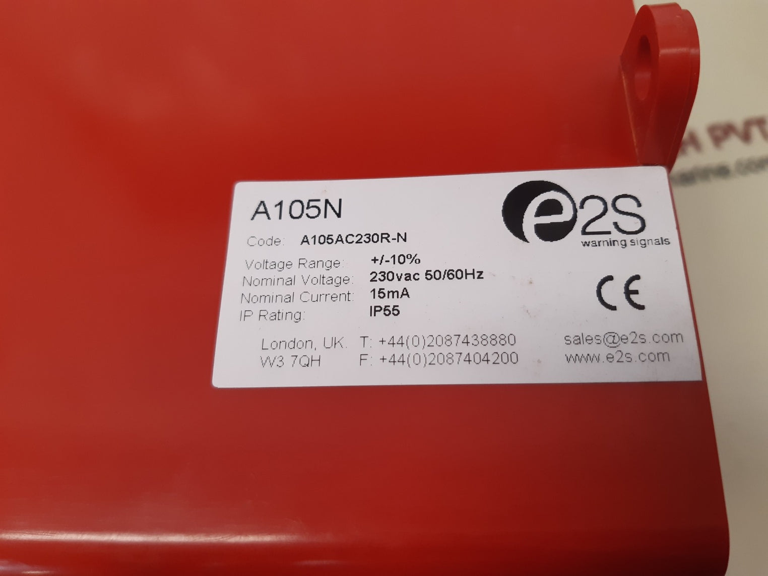 E2s warning signals a105n alert alarm sound 230vac 50/60 hz