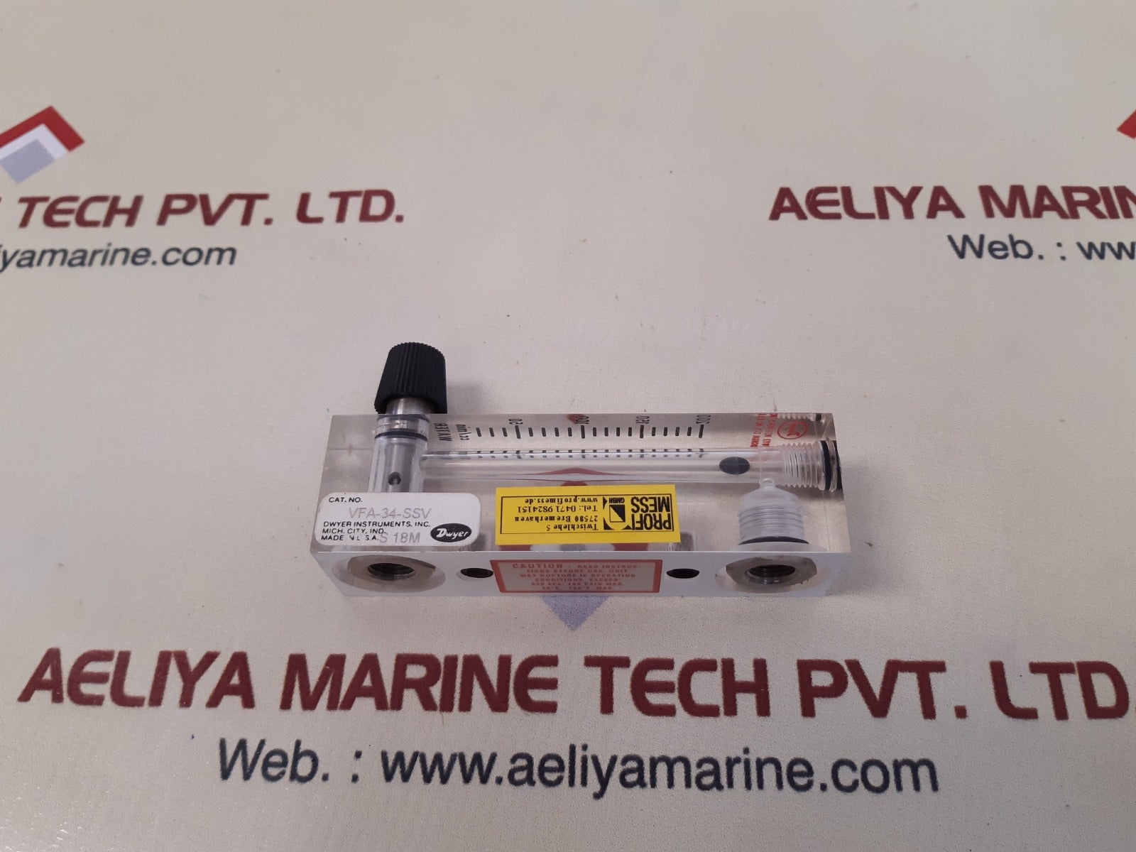 Dwyer vfa-34-ssv flowmeter 