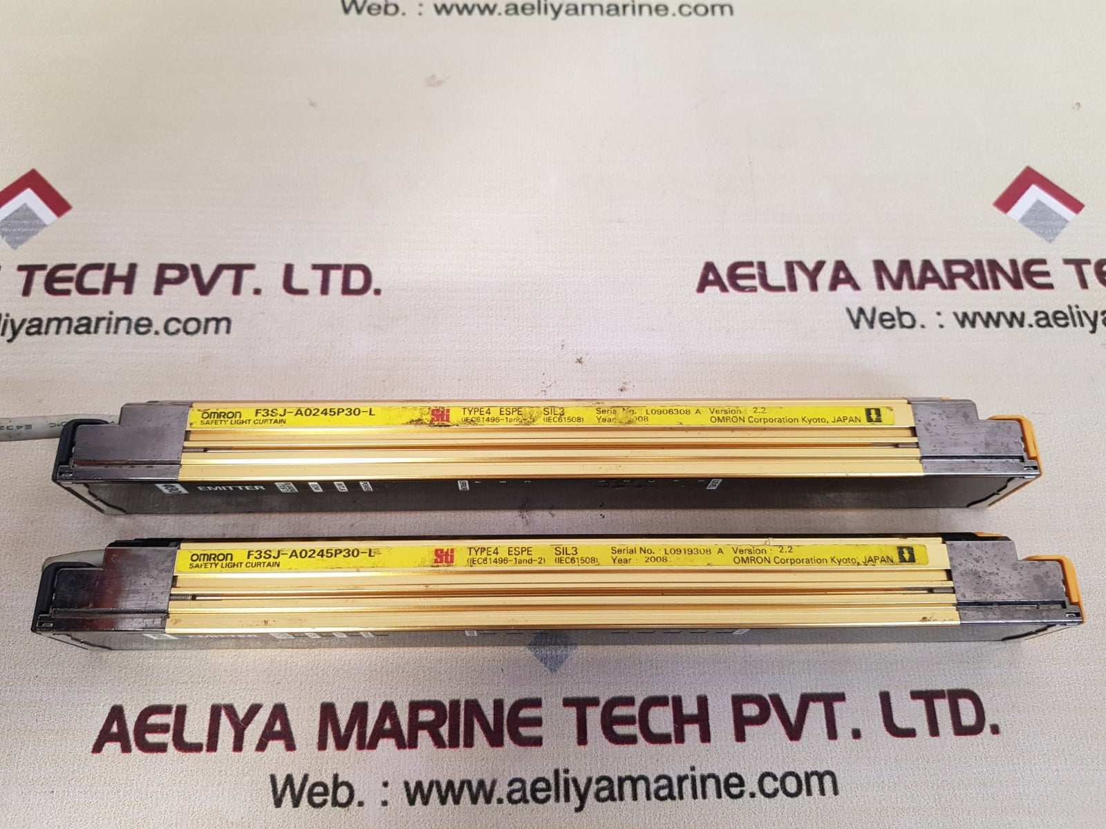 Omron espe sil3 safety light curtain f3sj-a0245p30-l