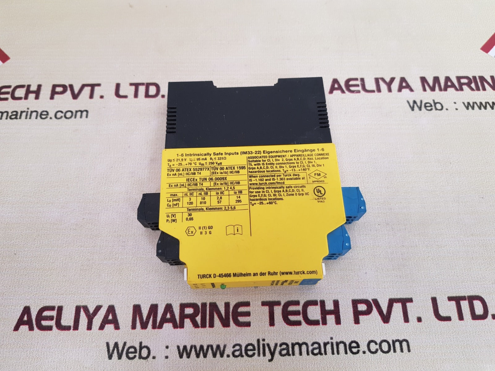 Turck im33-22ex-hi/24vdc isolating transducer