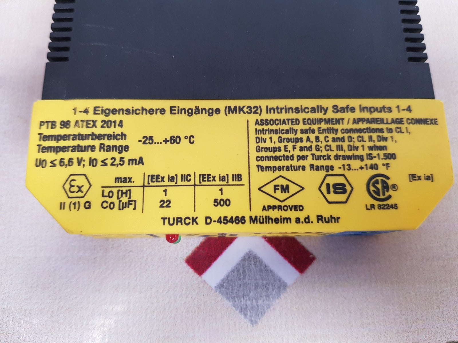 Turck mk32-11ex0-li/24vdc measuring amplifier