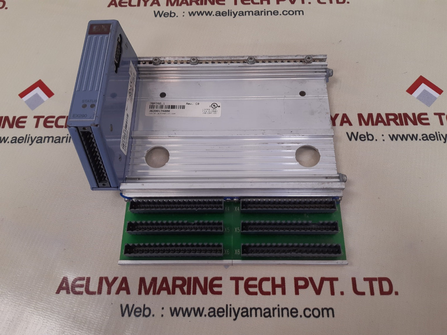 B&r 7ex290.50-1 bus controller with 7bp702.1 module rack