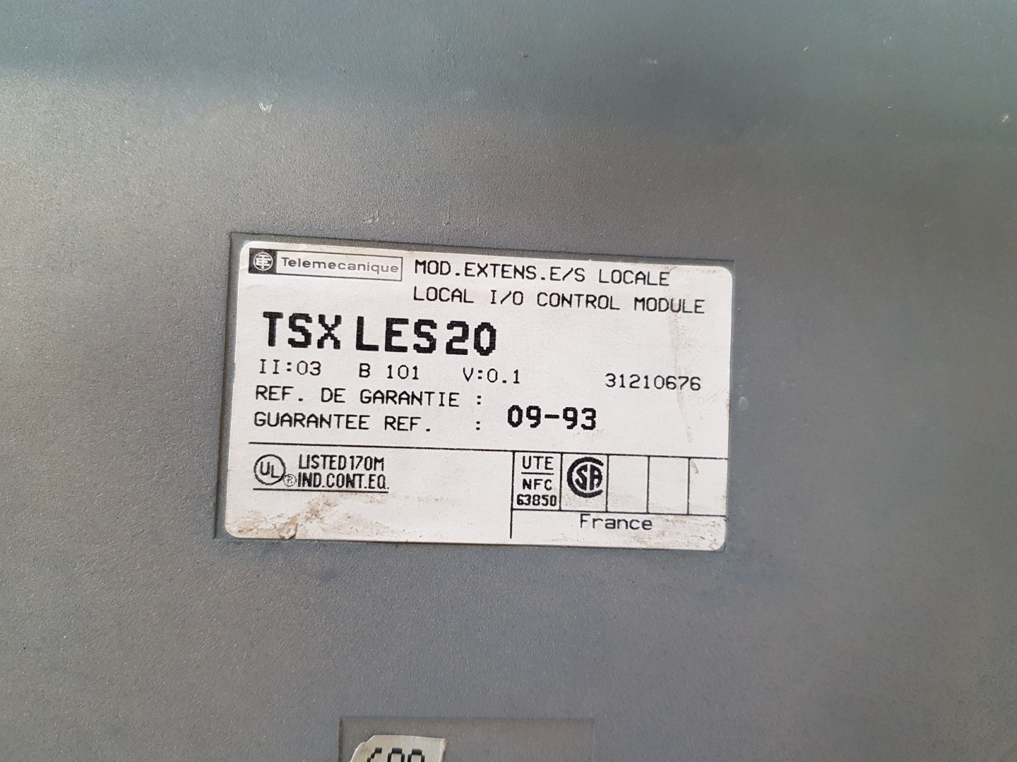 Telemecanique Tsxsup40,Tsxles20,Tsxdet3212 Module Rack