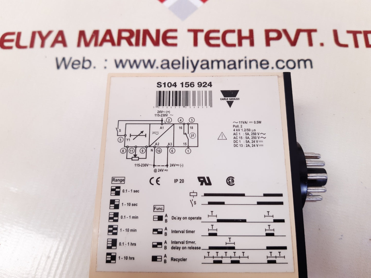 Carlo gavazzi s104 156 924 multifunction timer