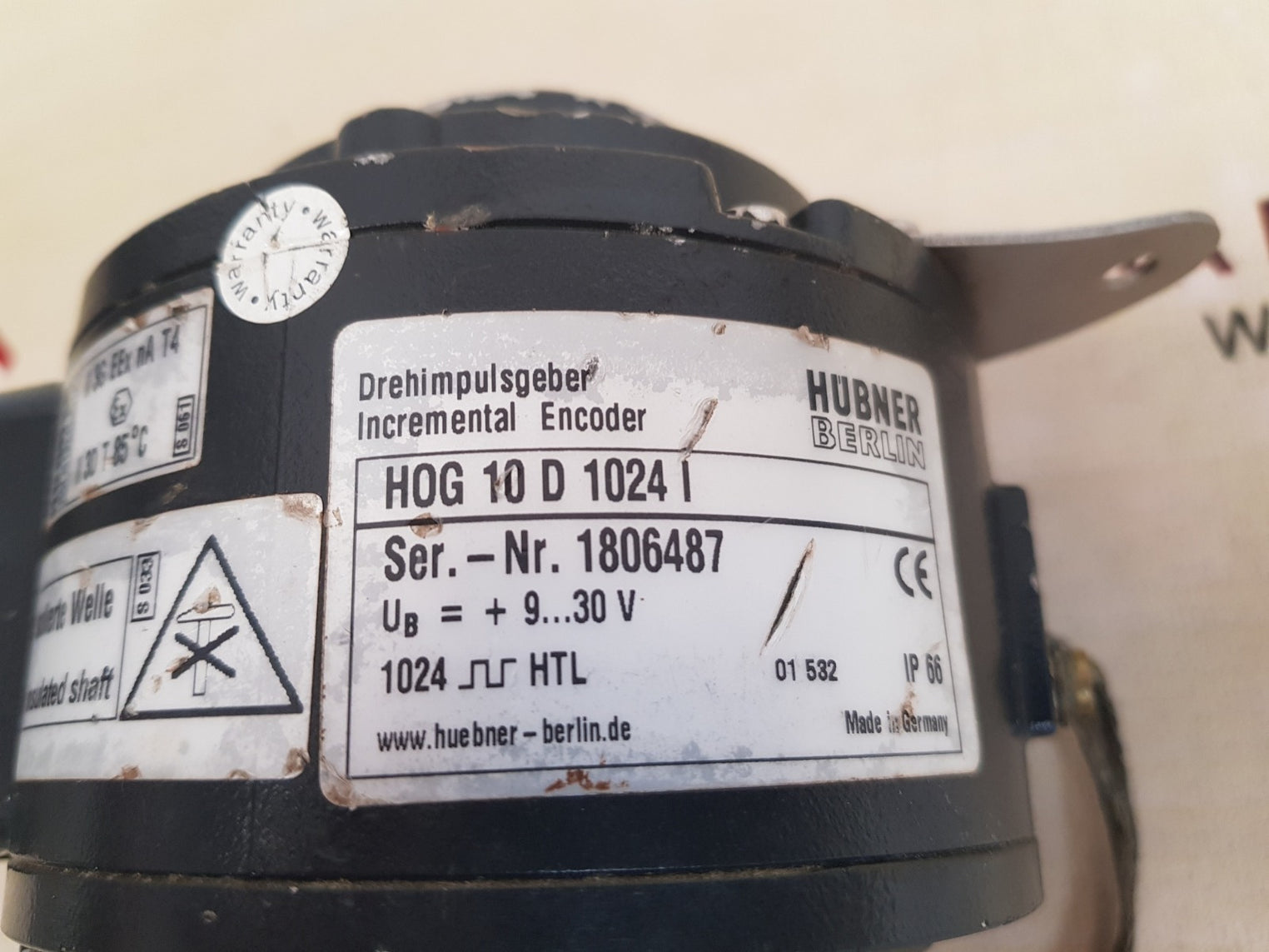 Hubner hog 10 d 1024 i incremental encoder
