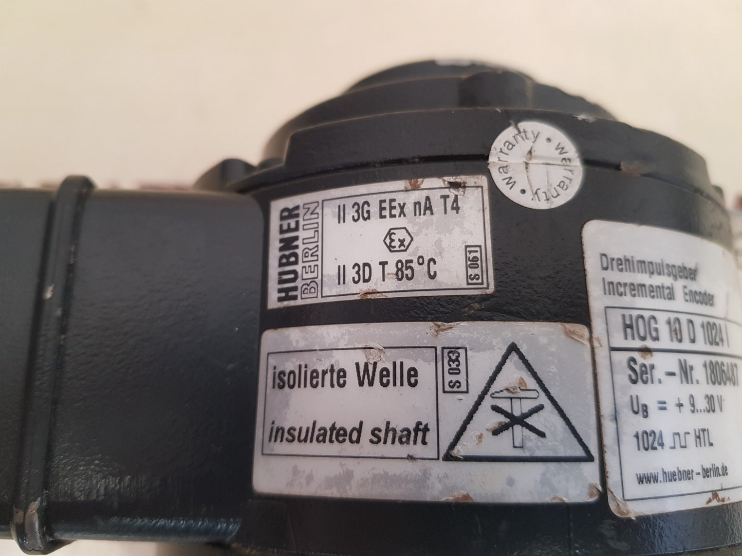 Hubner hog 10 d 1024 i incremental encoder