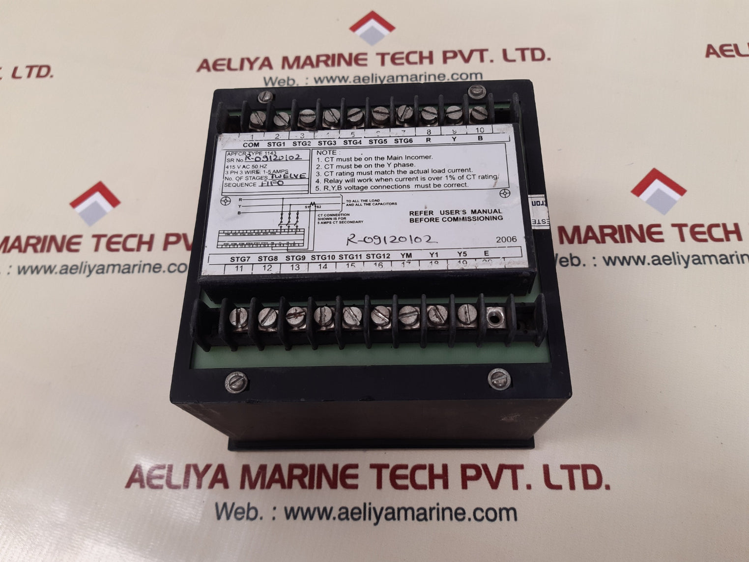 Syntron 1143 automatic power factor control relay