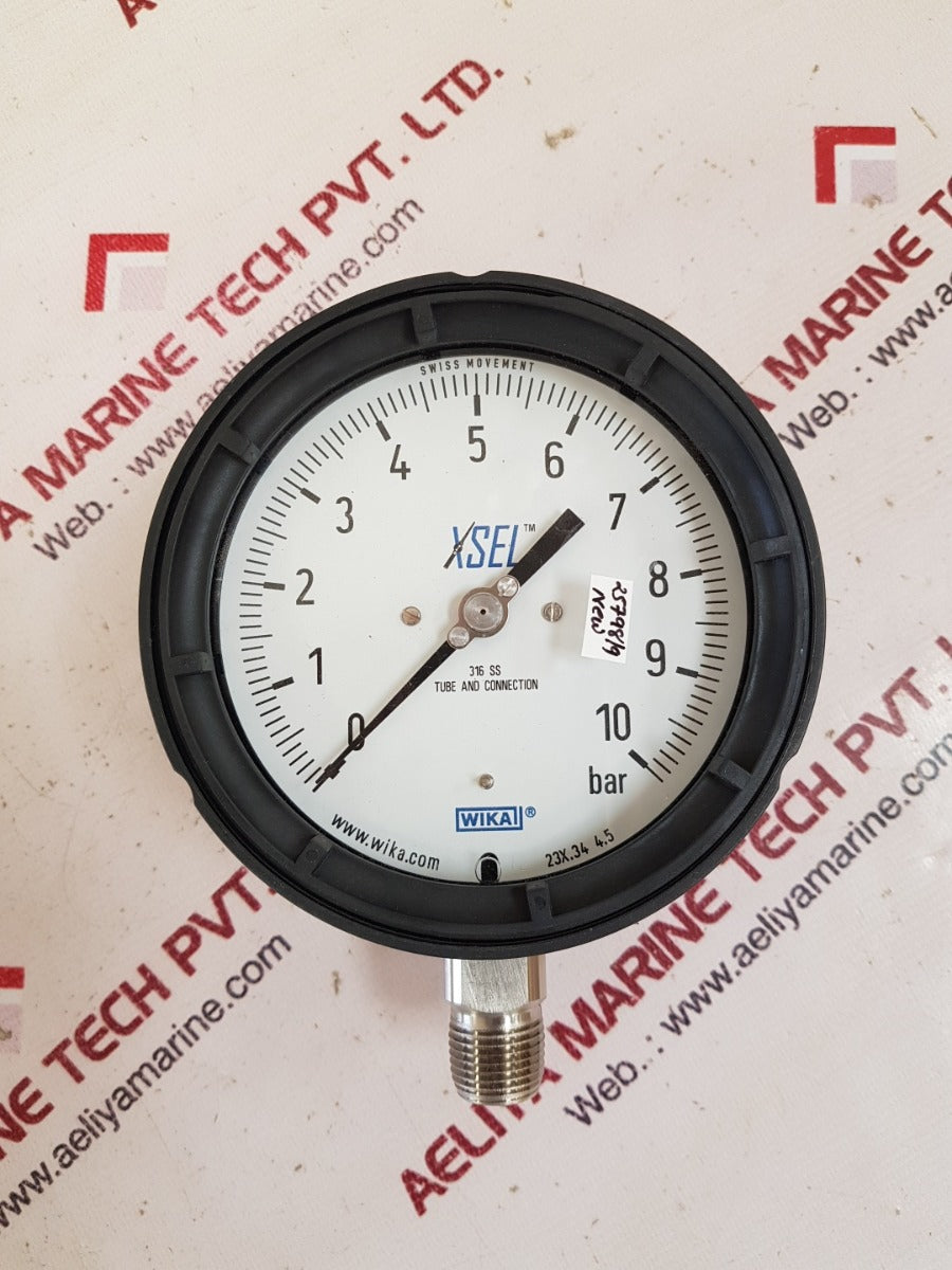 Wika xsel 23x.34 4.5 pressure gauge 0-10 bar 