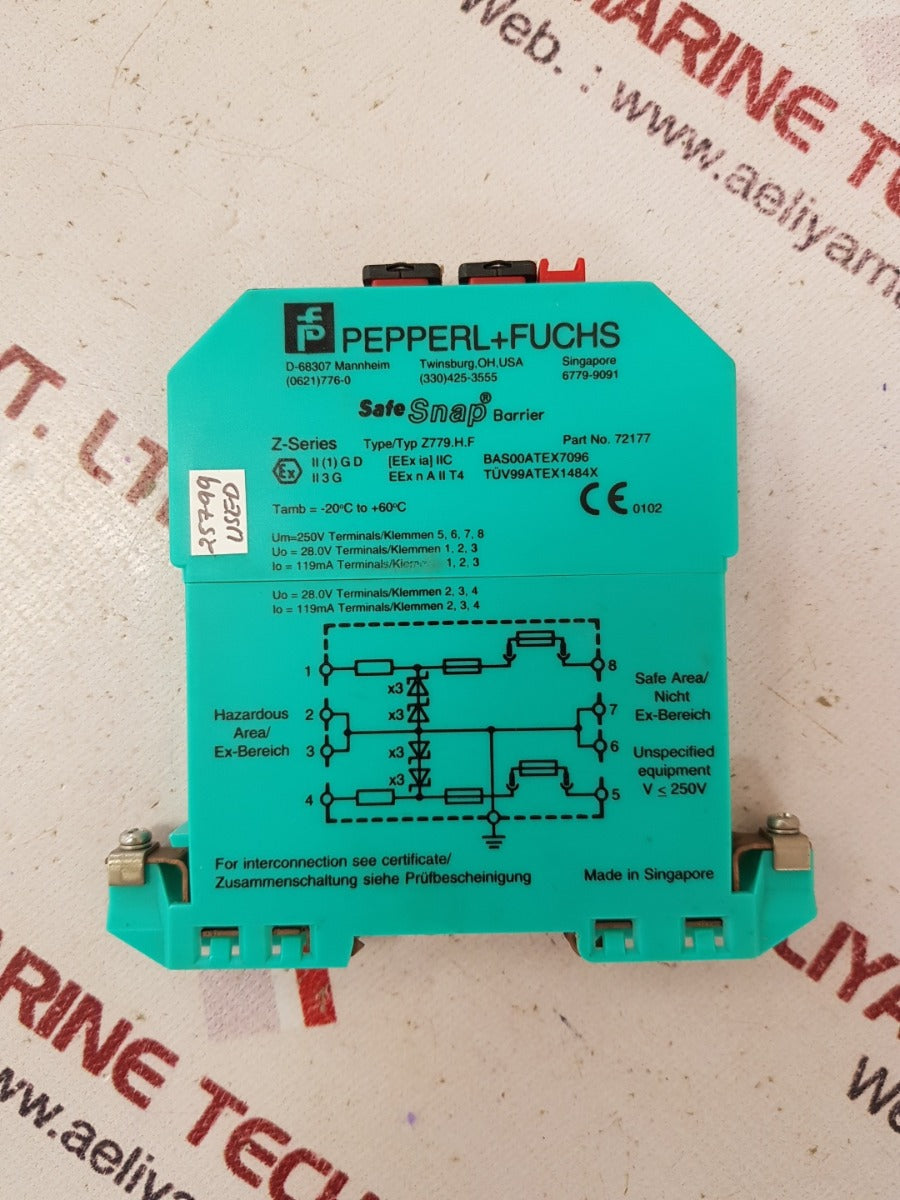 Pepperl+fuchs z779.h.f z-series safe snap barrier 72177