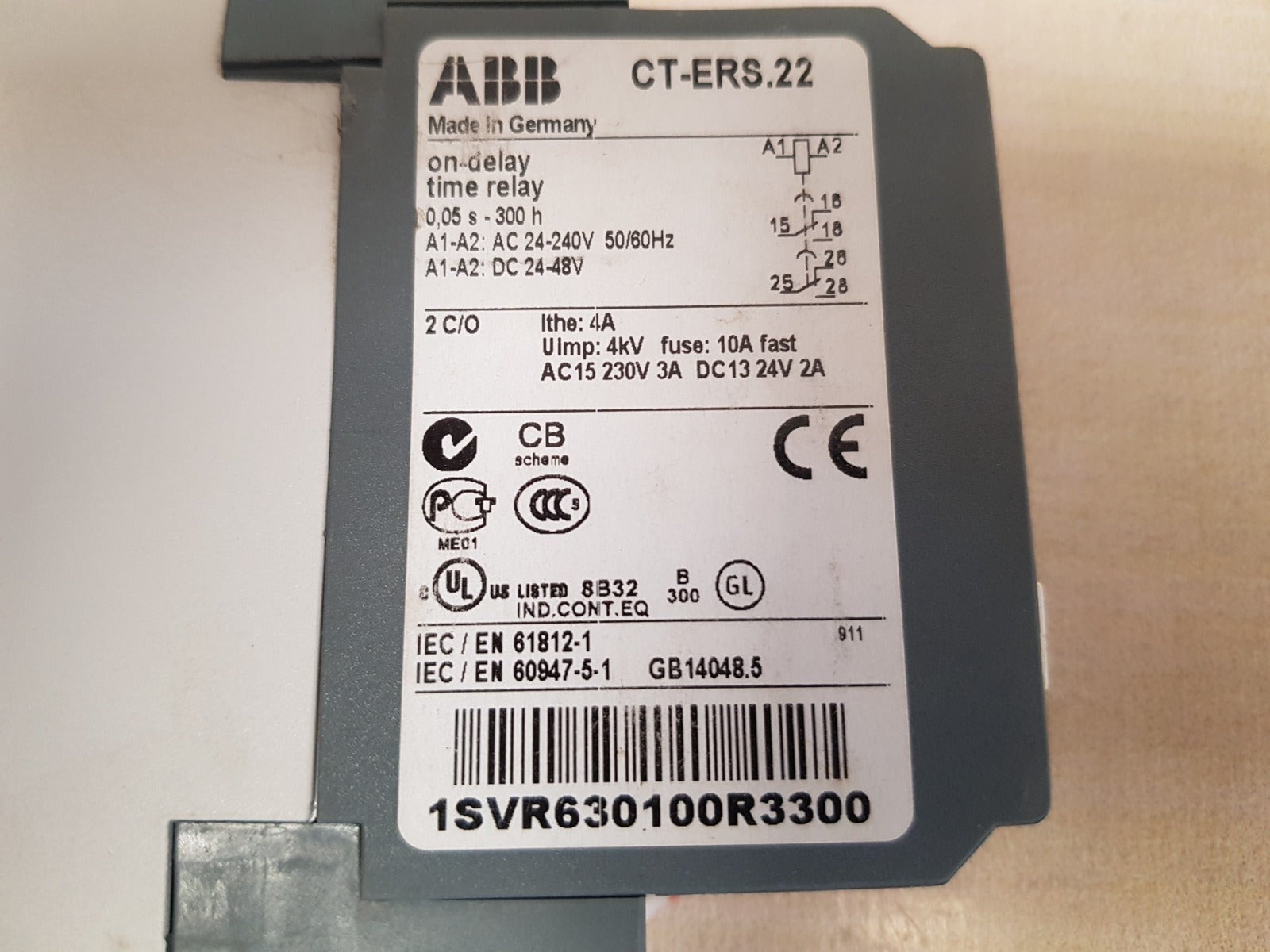 Abb ct-ers.22 time relay 1svr630100r3300