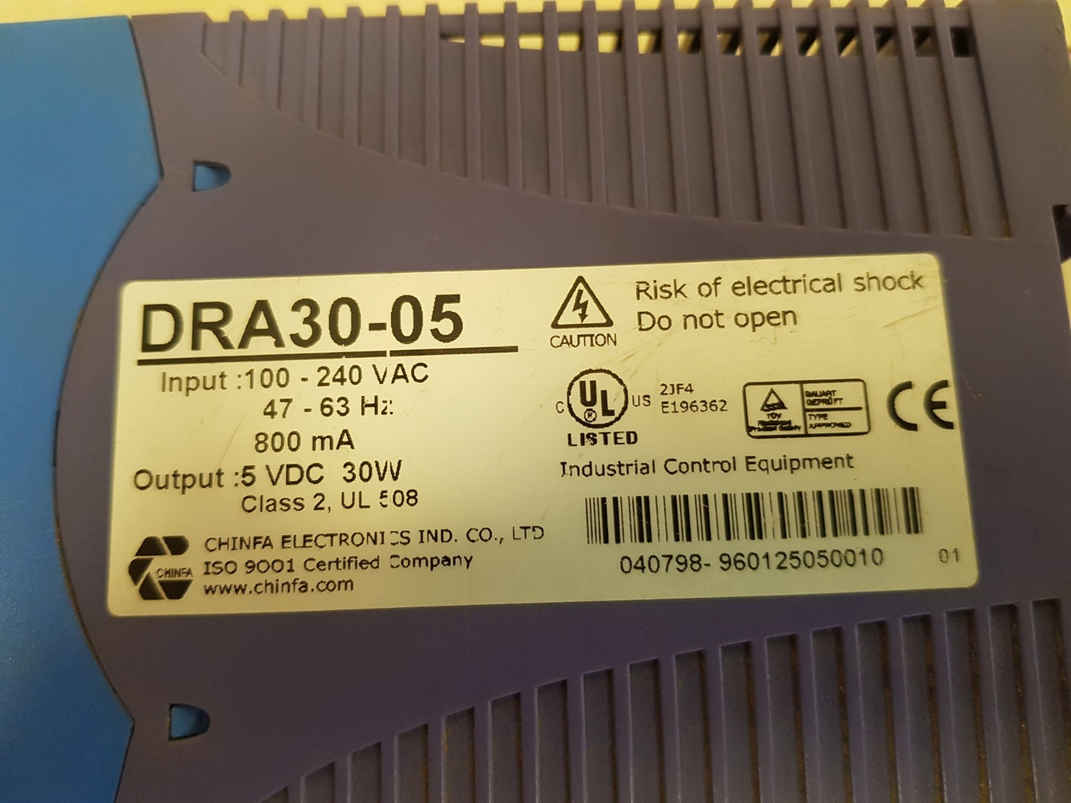 Chinfa electronics dra30-05 power supply