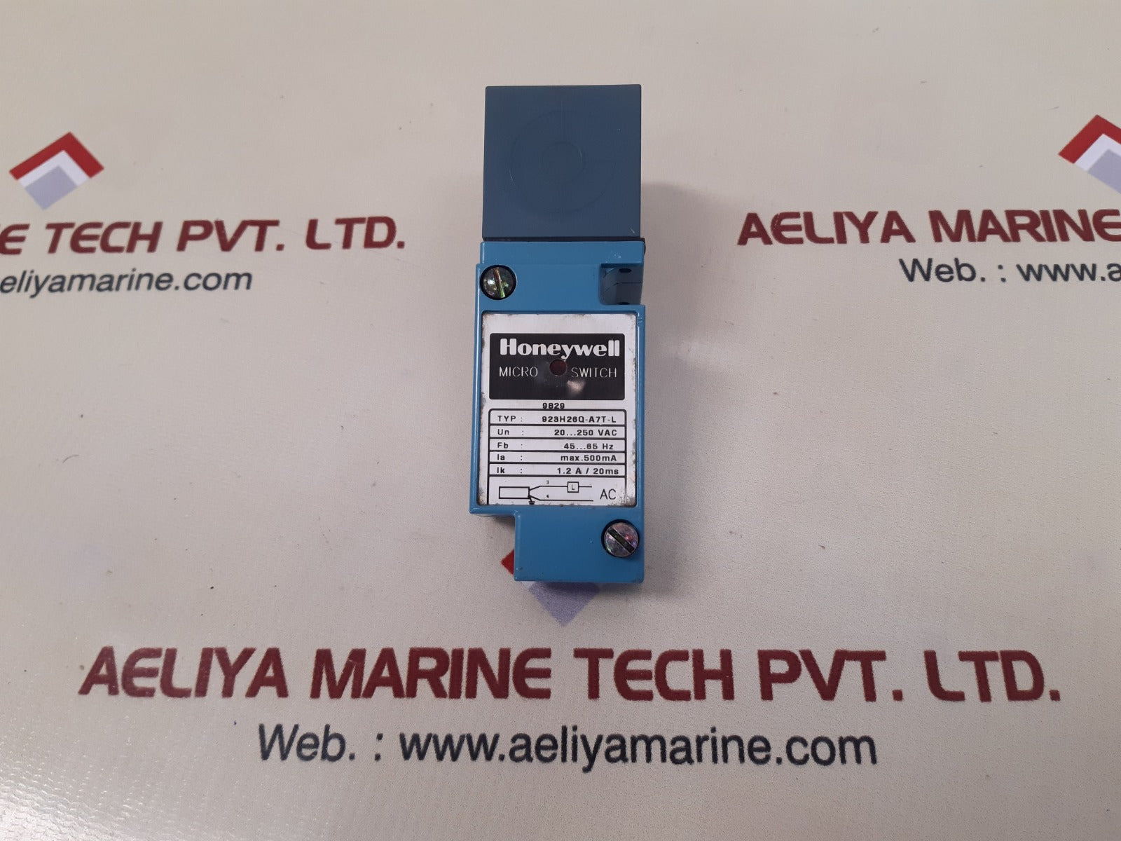 Honeywell 923h26q-a7t-l micro switch 250 vac