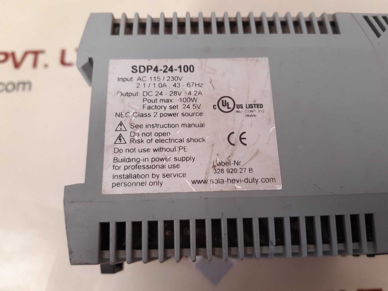 Sola sdp4-24-100 power supply 24.5v