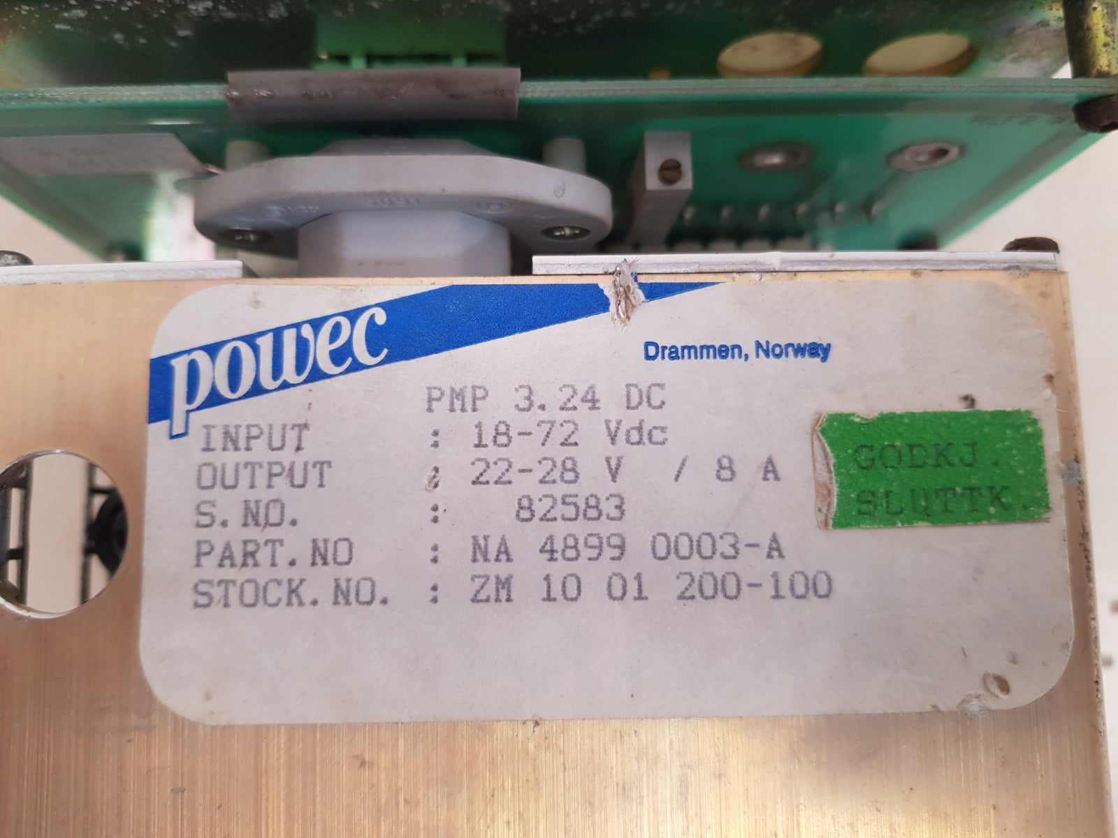 Powec pmp 3.24 microprocessor power supply na 4899 0003-a