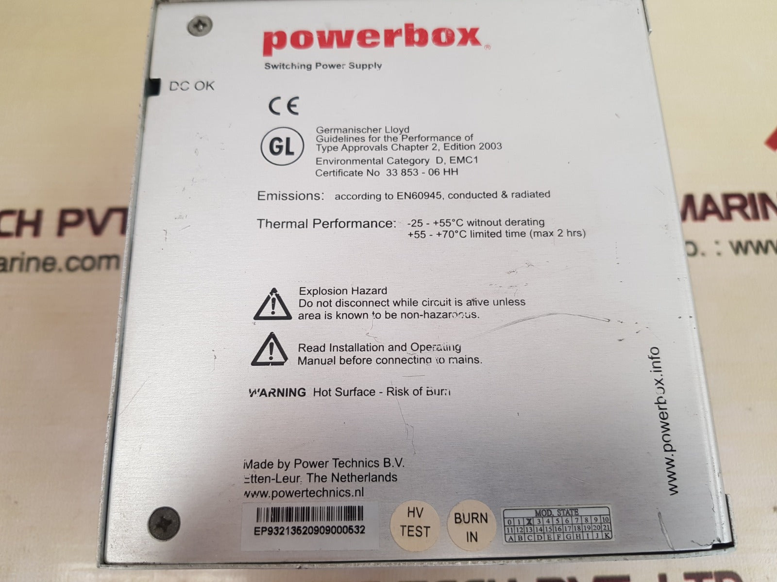 Powerbox pt505 switching power supply