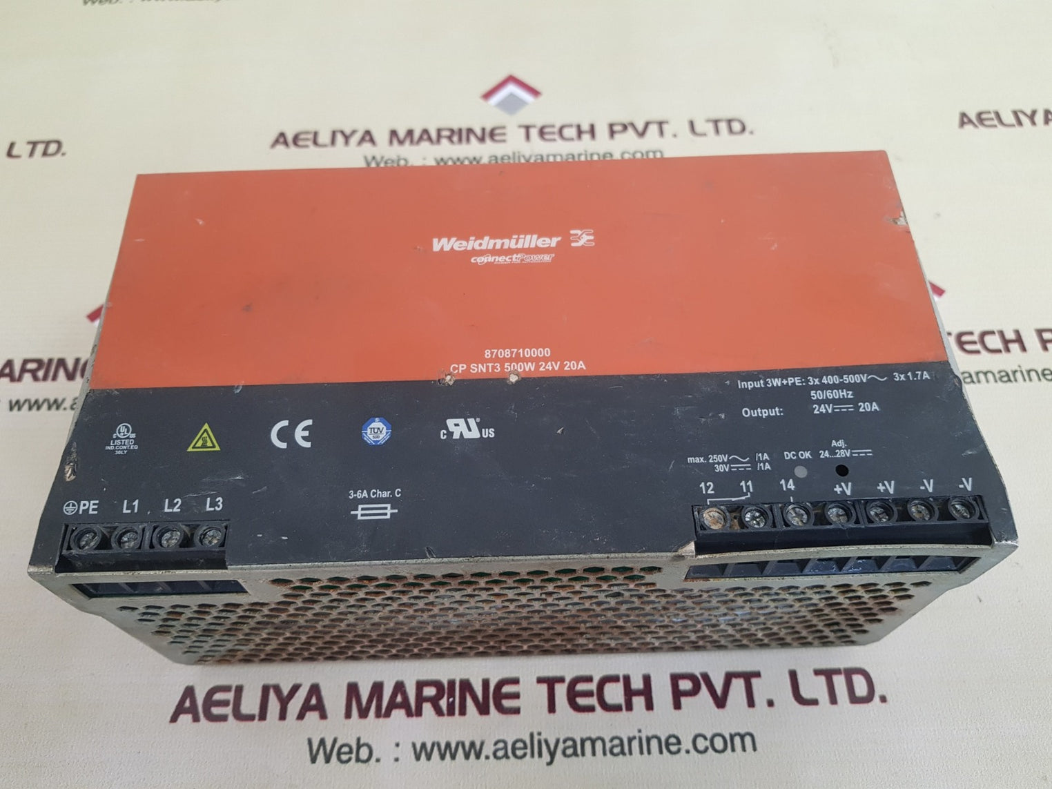 Weidmuller 8708710000 power supply cp snt3 500w 24v 20a