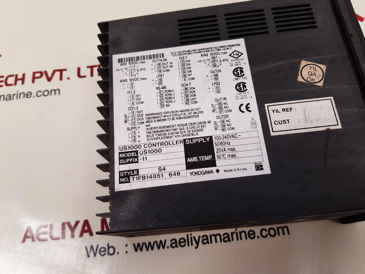 Yokogawa us1000-11 s4 controller single loop enhanced