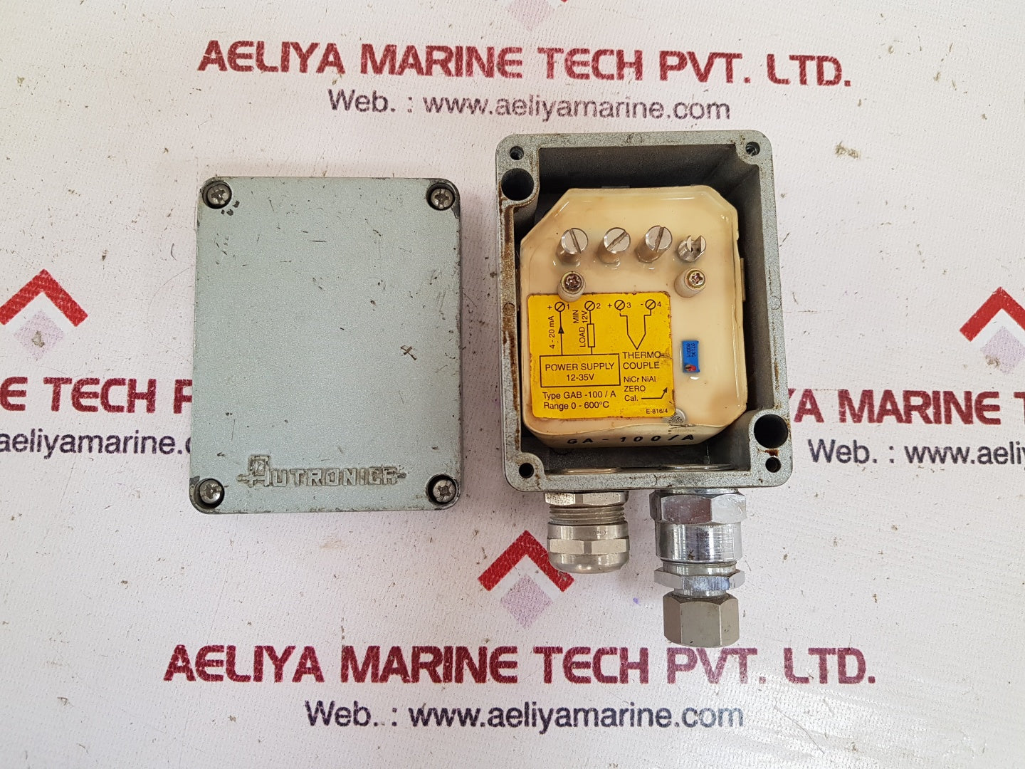 Autronica ga-100/a thermocouple amplifier 0-600°c 12-35vdc