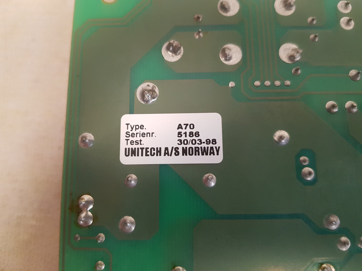 Unitech a70q01i pcb card a70