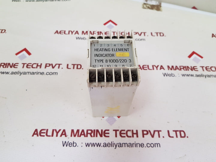 Semco 8-1000/220-3 heating element indicator 220vac 50/60hz