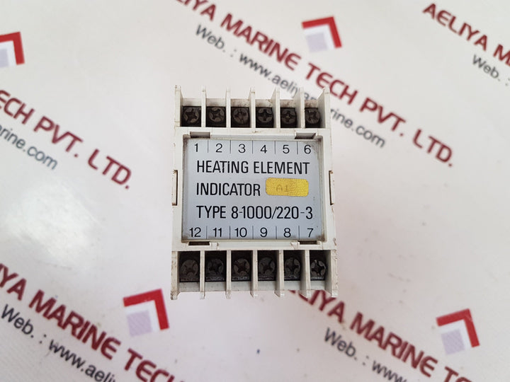 Semco 8-1000/220-3 heating element indicator 220vac 50/60hz