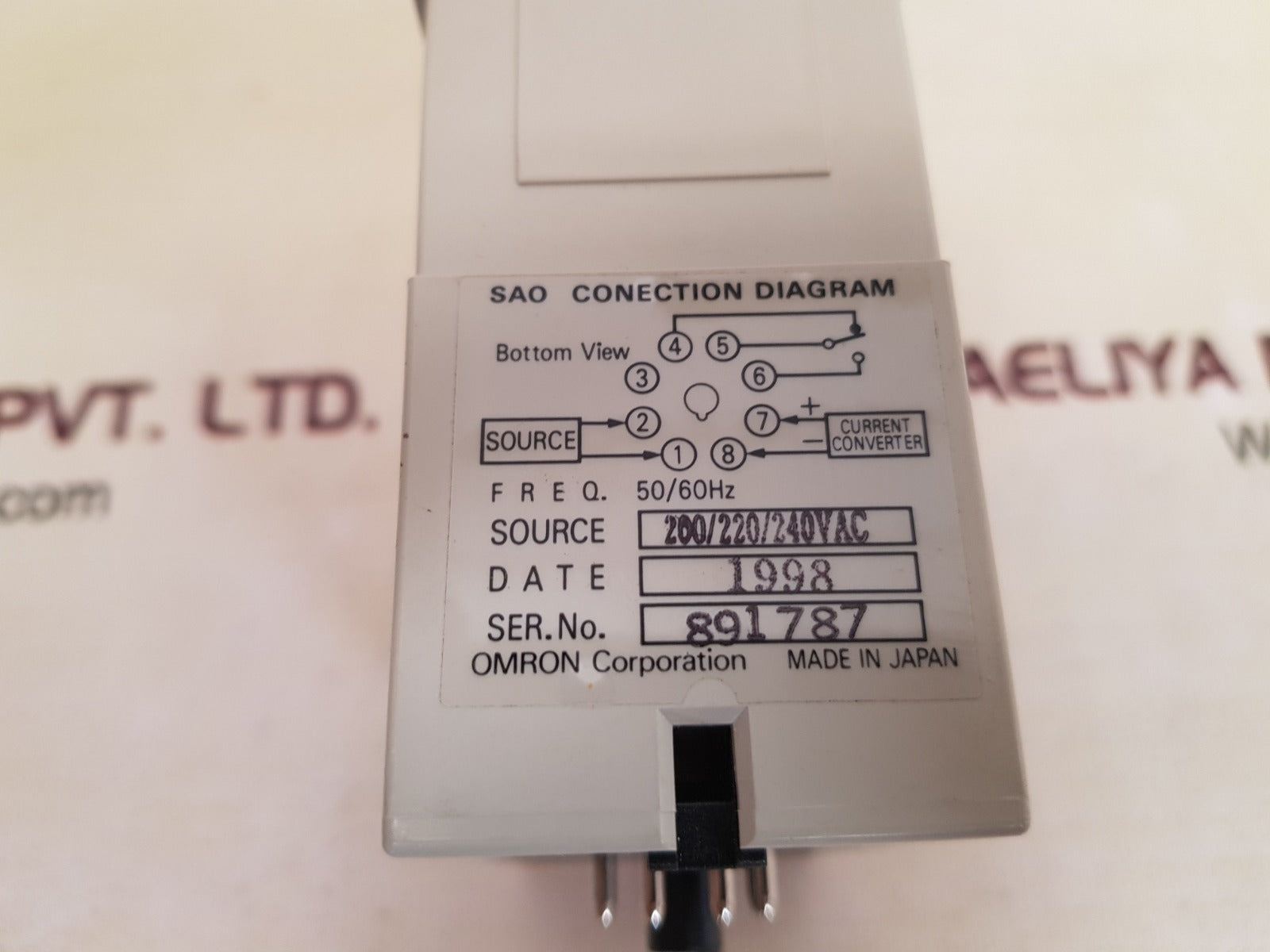 Omron sao-s2n current sensor 200/220/240vac