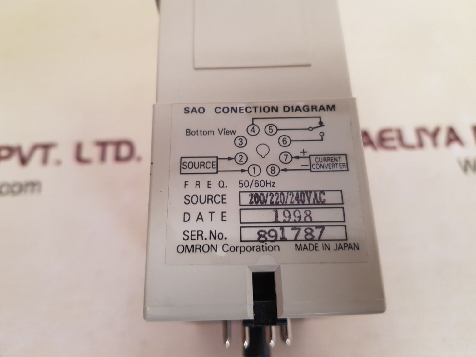 Omron sao-s2n current sensor 200/220/240vac