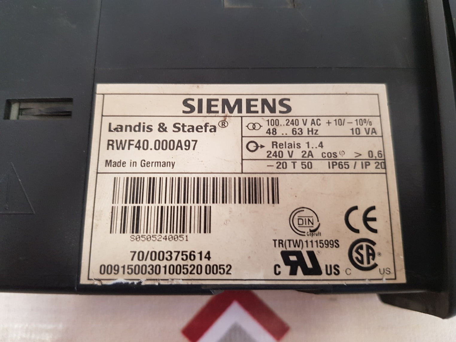 Siemens rwf40.000a97 proportional regulator