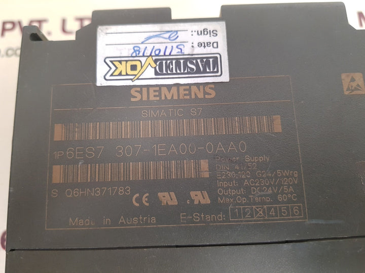 Siemens simatic s7 6es7 307-1ea00-0aa0 power supply ac230v /120v