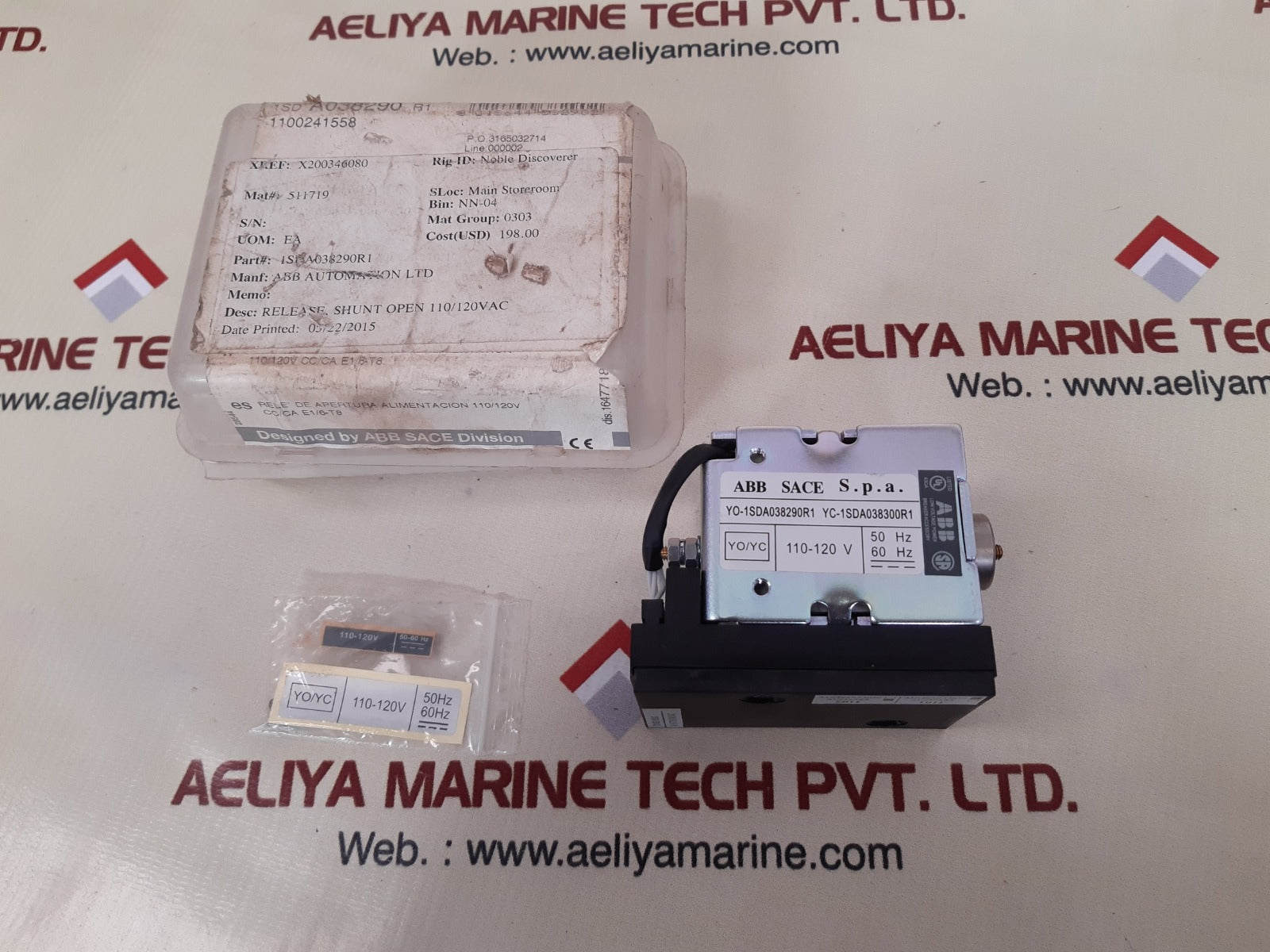 Abb sace 1sda038290r1 shunt open release yo-1sda038290r1,yc-1sda038300r1