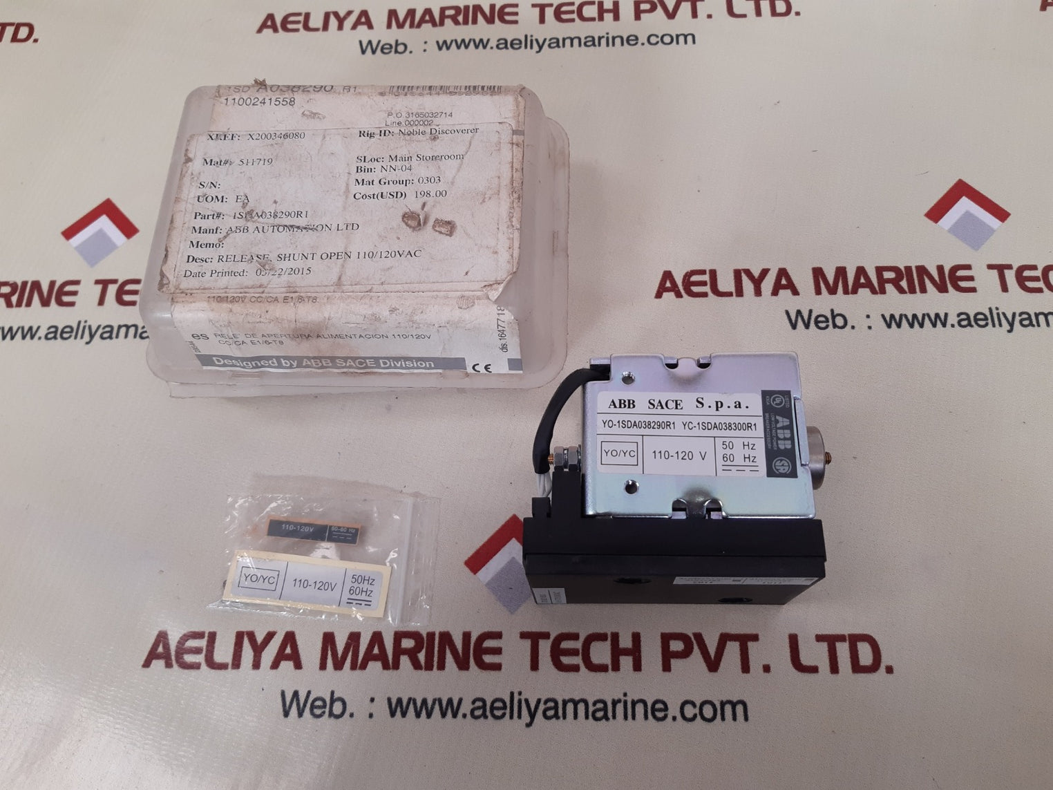 Abb sace 1sda038290r1 shunt open release yo-1sda038290r1,yc-1sda038300r1