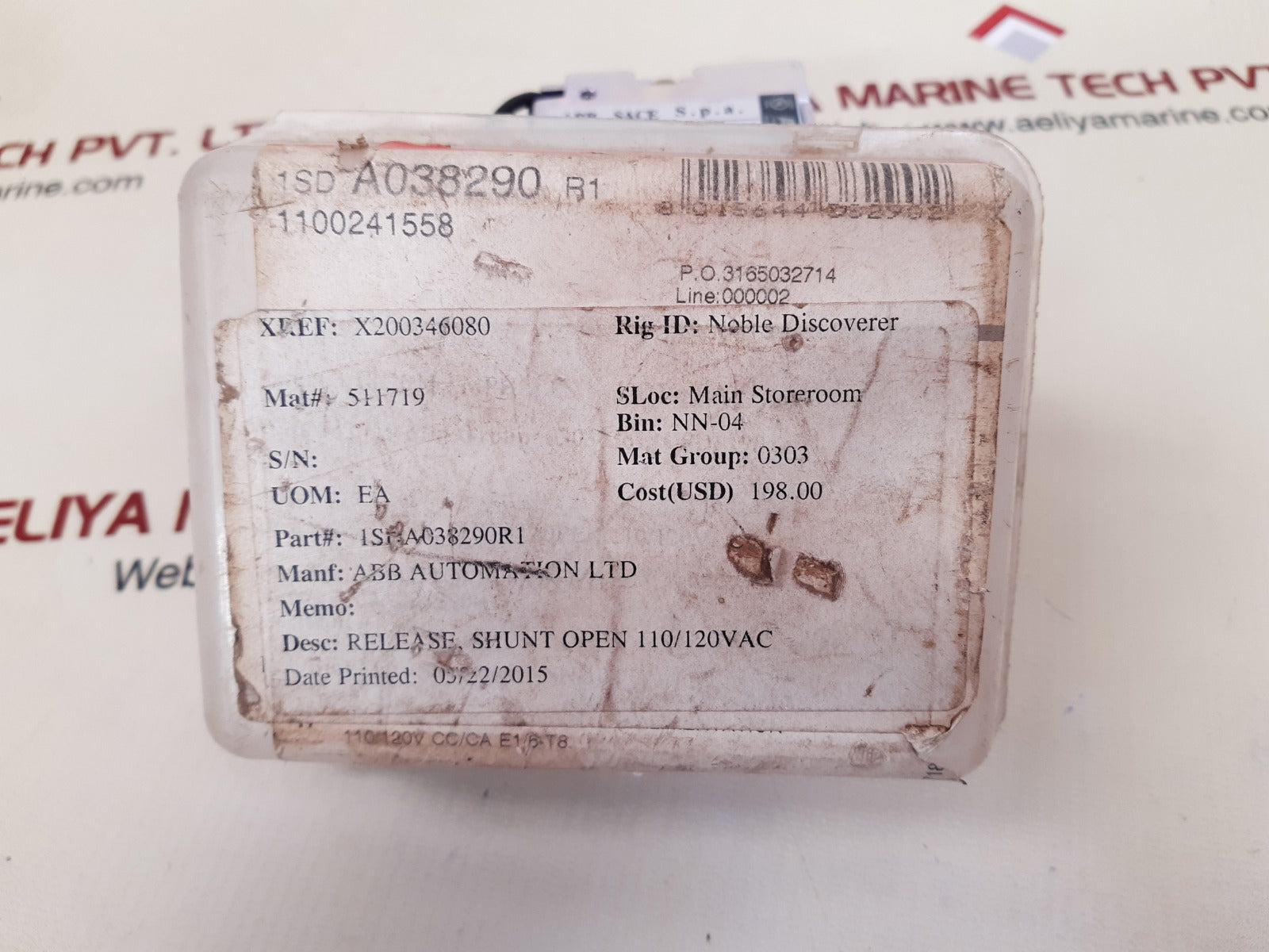 Abb sace 1sda038290r1 shunt open release yo-1sda038290r1,yc-1sda038300r1