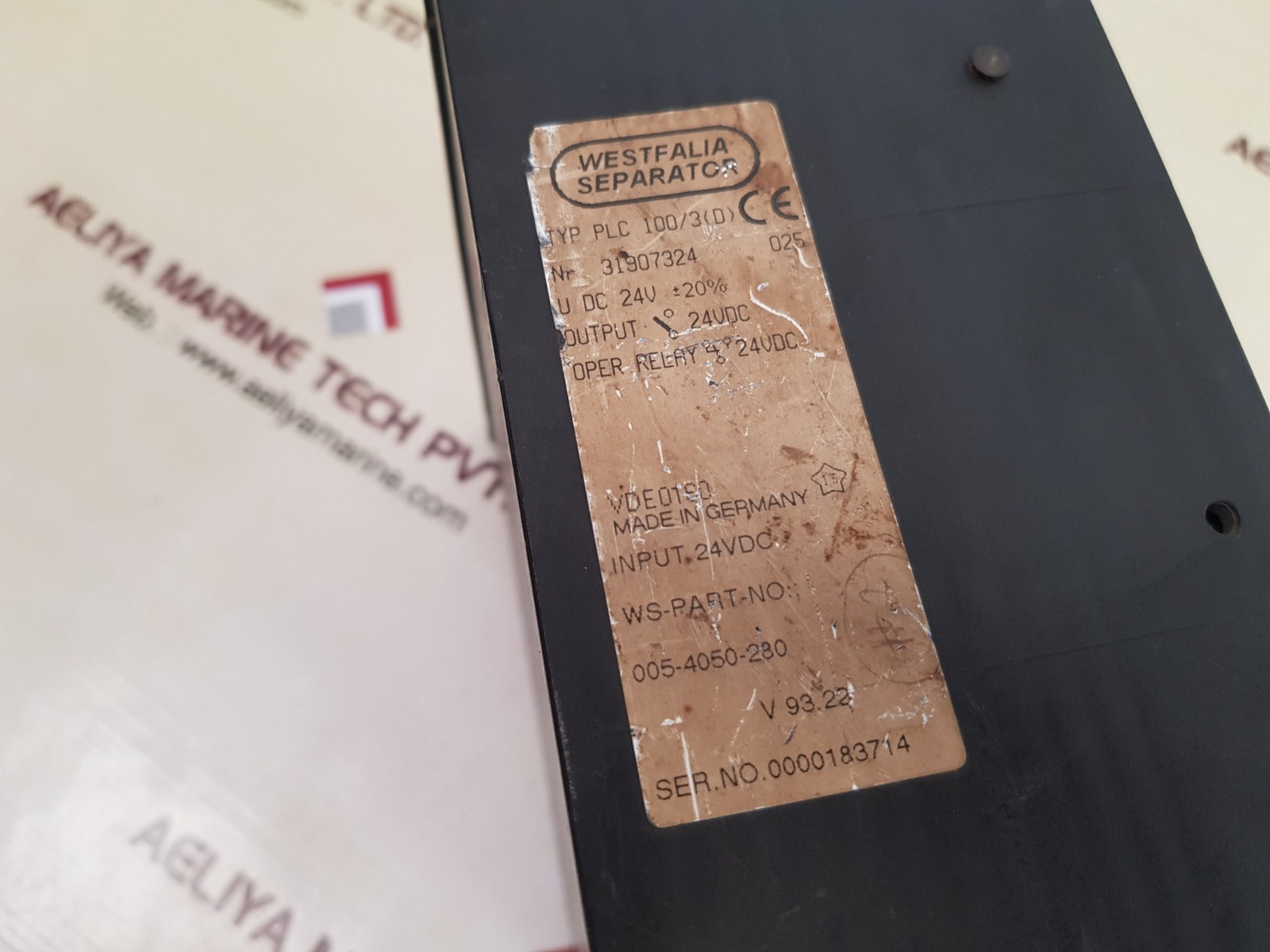 Westfalia separator plc 100/3 d 005-4050-280 programmable controller 
